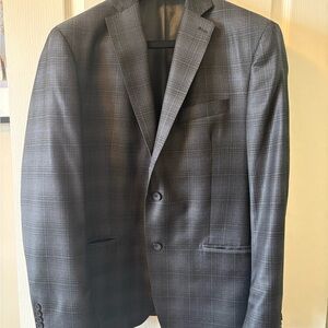 Michael Kors Men's Charcoal Plaid Sport Coat Blazer Mens 42R